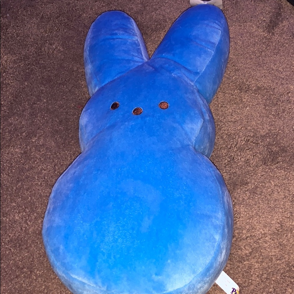 Blue Peep Pillow